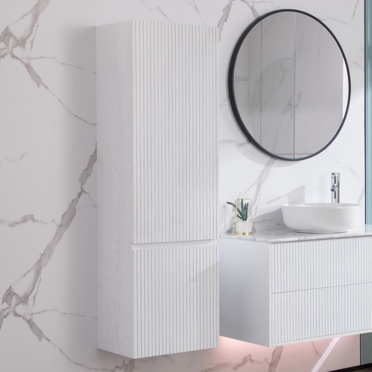 Bathlife Förtjust sideskap, 45x150 cm, hvit eik