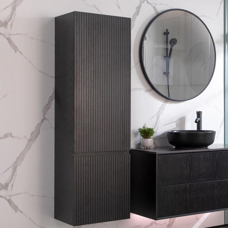 Bathlife Förtjust høyskap, 45x150 cm, sort