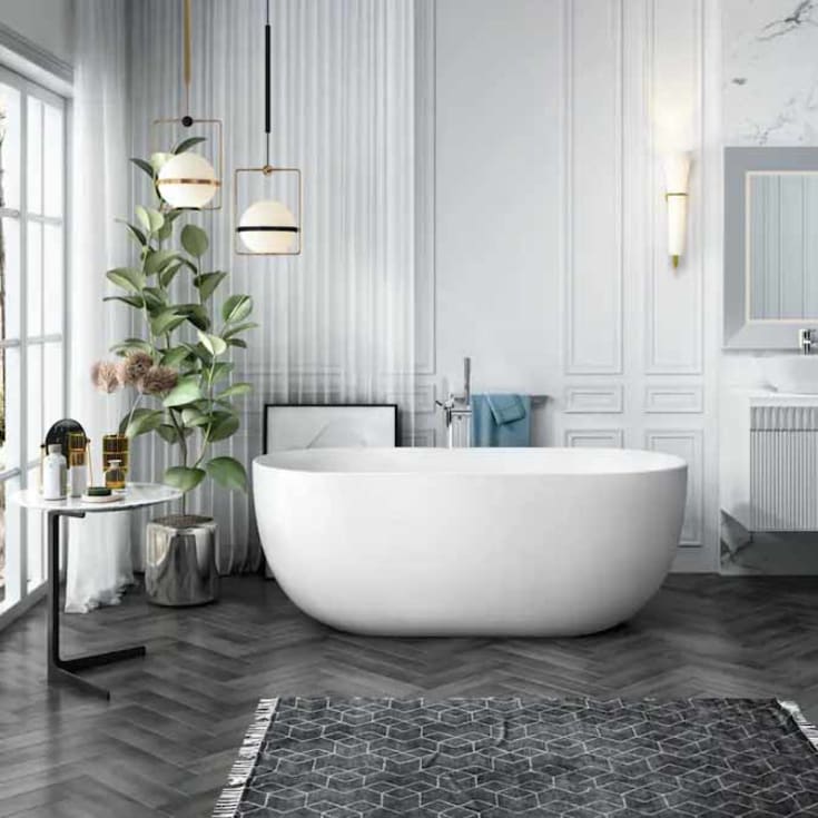 Bathlife Soft badekar, 160x75 cm, hvit