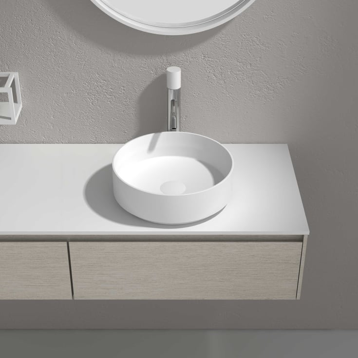 Bathlife Geist toppmontert servant, Ø38 cm, hvit