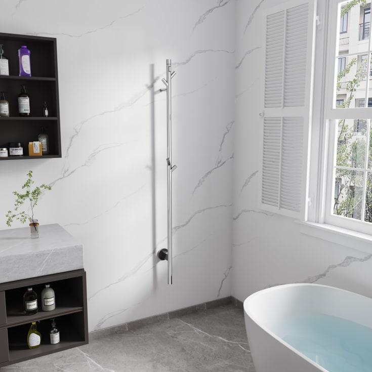 Bathlife Fas 1 elektrisk håndkletørker 160 cm, krom