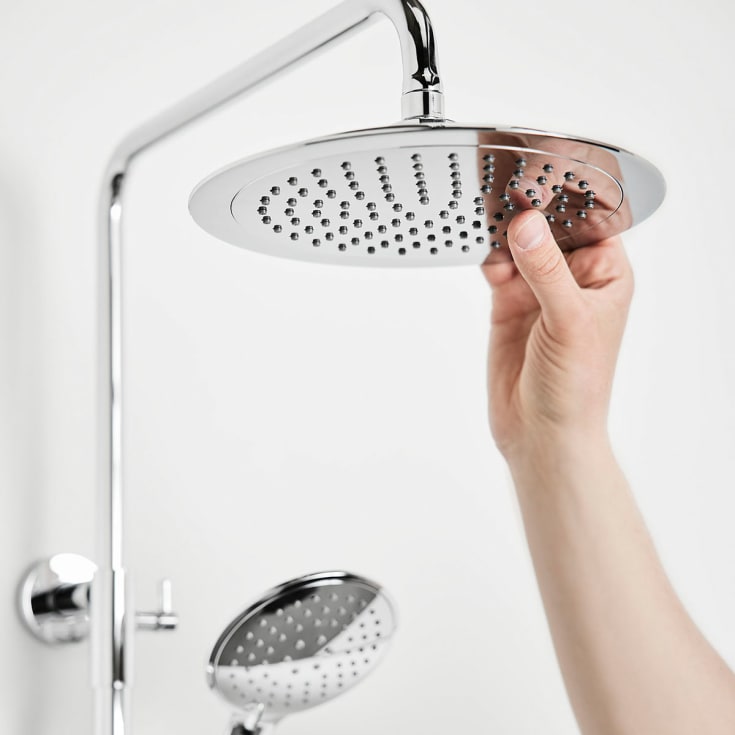 Bathlife Brusa takdusjsett, Ø24 cm, krom