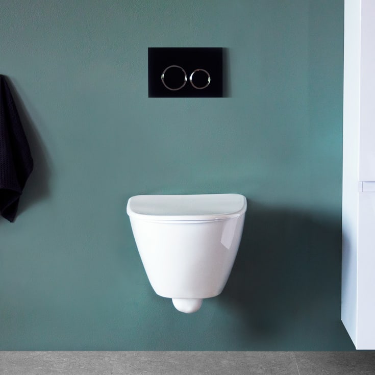 Bathlife Spola vegghengt toalettpakke, uten skyllekant, hvit