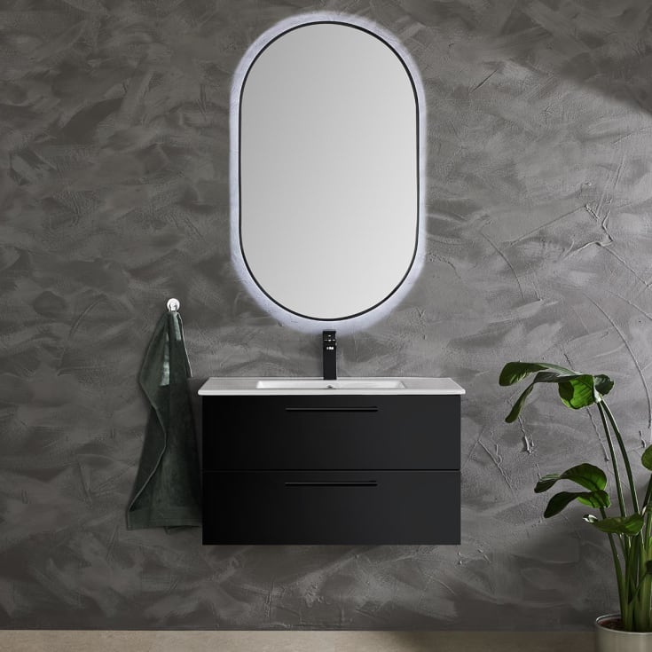 Bathlife Lust møbelpakke, med servant, 81x46,5x48 cm, sort