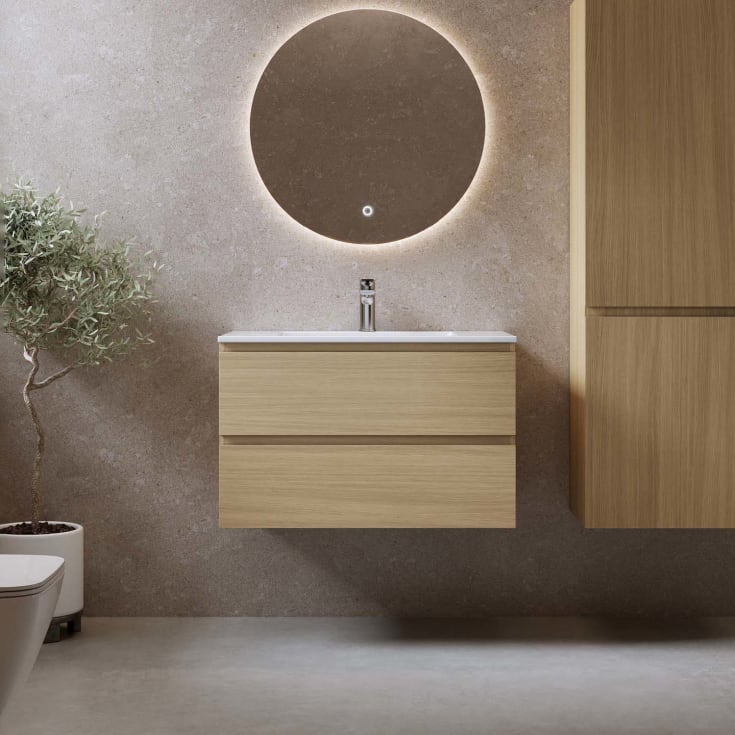 Bathlife Eufori møbelpakke, med servant, 81x46,5x50 cm, eik