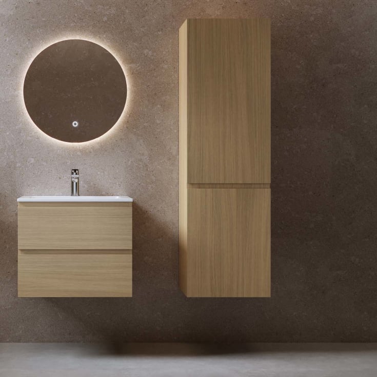 Bathlife Eufori sideskap, 45x150 cm, Lys Eik
