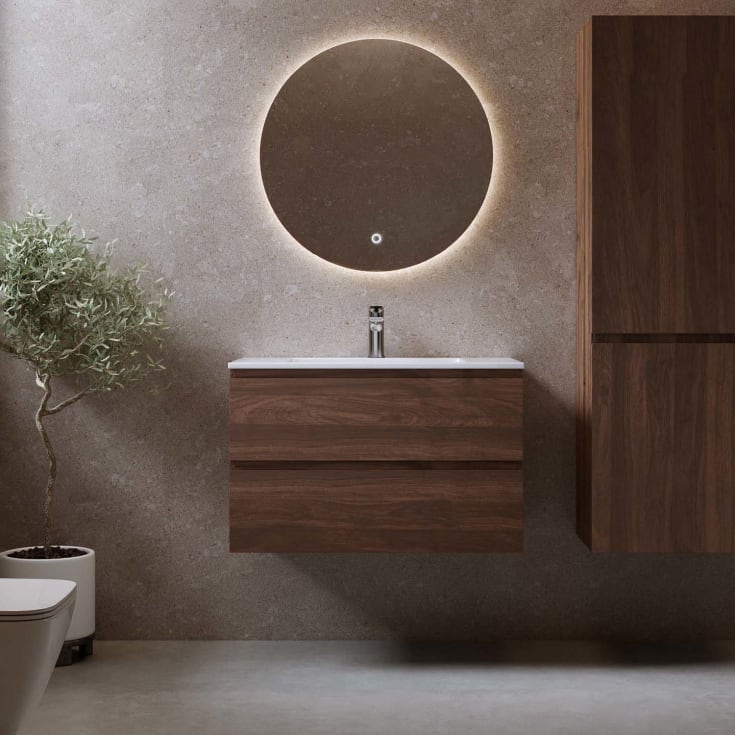 Bathlife Eufori møbelpakke, med servant, 81x46,5x50 cm, valnøtt