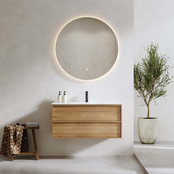 Bathlife Charm møbelpakke, med servant, 101x46,5x52 cm, eik
