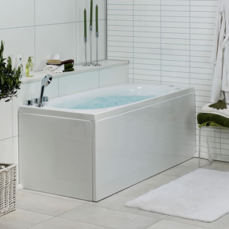 Bathlife Fridfull boblebad plus 160 cm, venstre, hvit