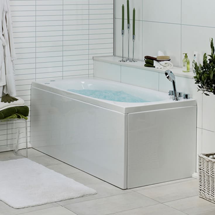 Bathlife Fridfull boblebad premium 160 cm, høyre, hvit