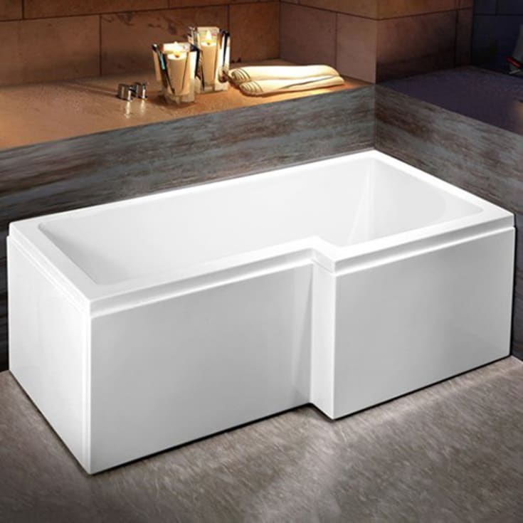 Bathlife Behag badekar, 171x86 cm, høyre, hvit