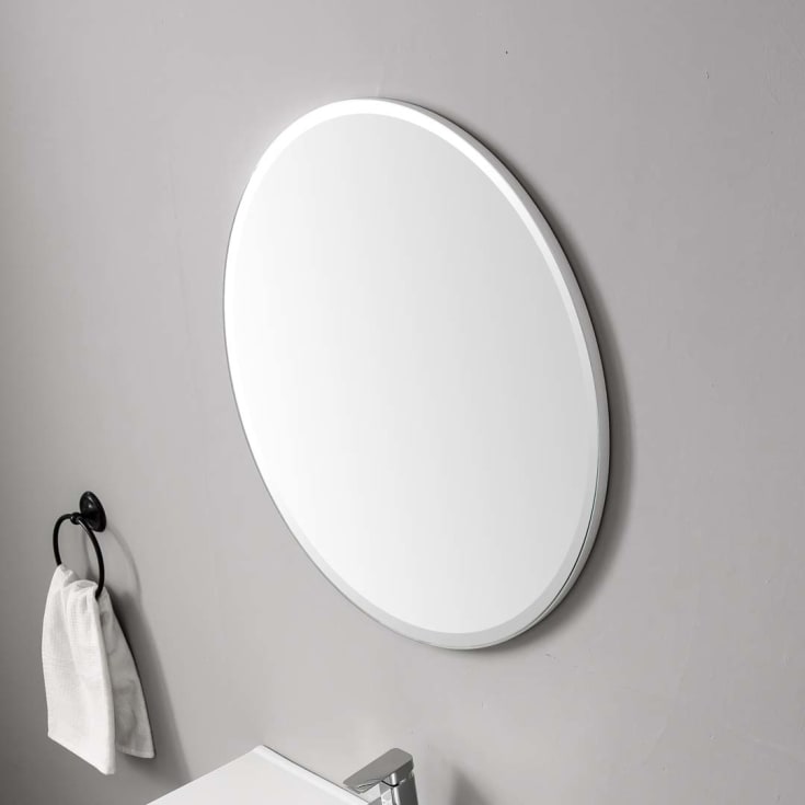 Bathlife Roa speil, 70x70x2 cm, uten lys, hvit