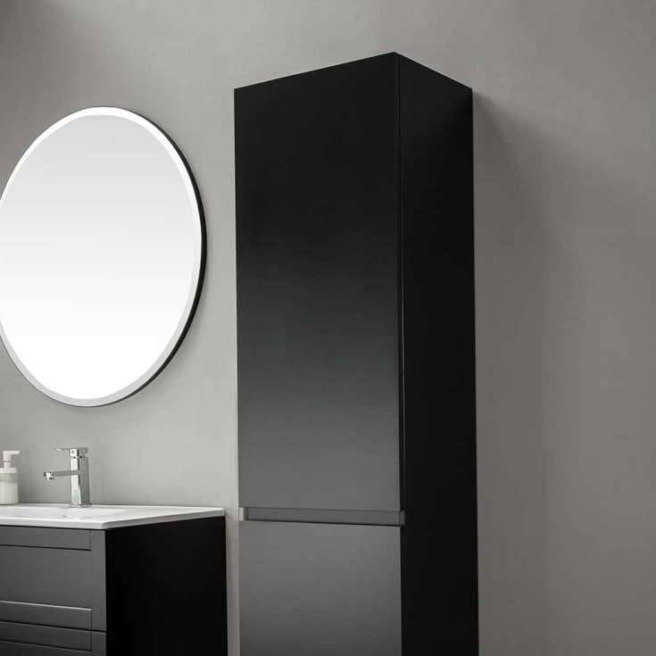 Bathlife Eufori sideskap, 45x150 cm, matt svart