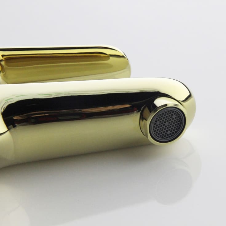 Bathlife Springa servantbatteri, uten bunnventil, gull
