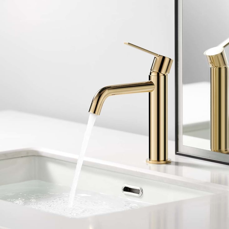 Bathlife Tillra servantbatteri, uten bunnventil, messing