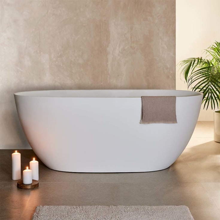 Bathlife Vila badekar, 160x74 cm, hvit