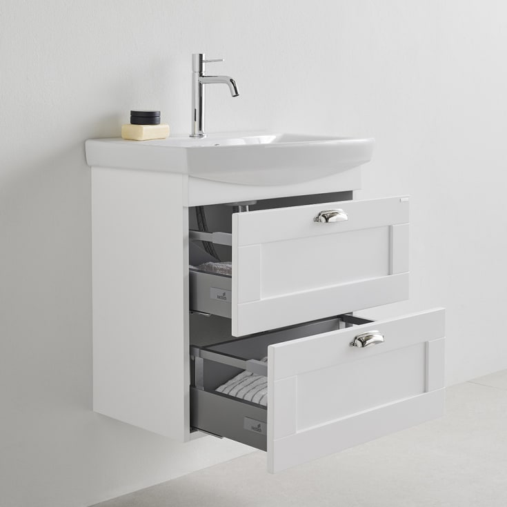 Westerbergs Lykka servantskap, 55,2x57,5 cm, hvit