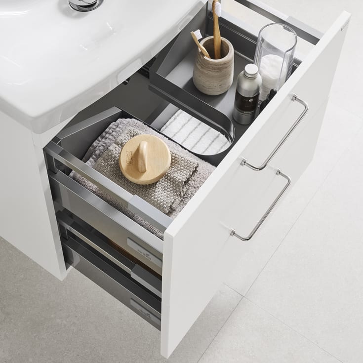Westerbergs Lycka servantskap, 55.2x33.8 cm, hvit