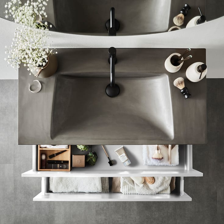 Westerbergs Jord servantskap, 100x45.3 cm, hvit