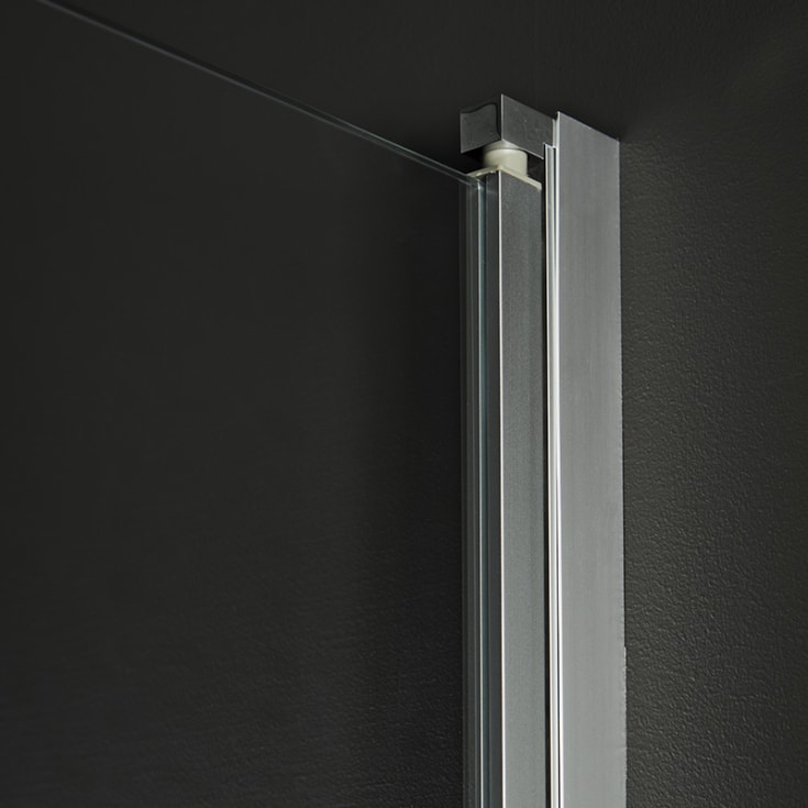Westerbergs Nejd dusjdør, 80 cm, klart glass, matt aluminium profil