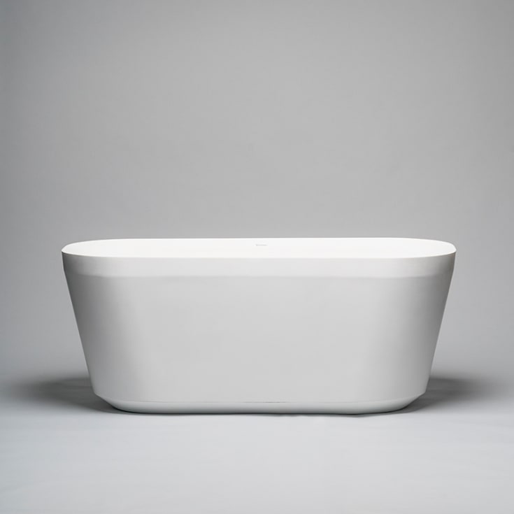 Westerbergs Fjord badekar, 1550x700 mm, solid surface, hvit matt