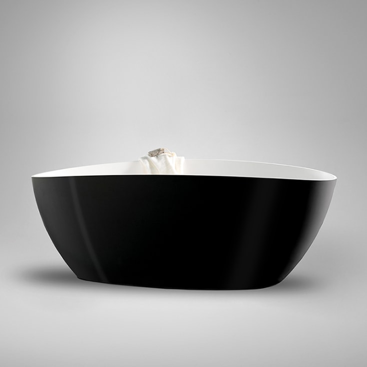 Westerbergs Ellipse badekar, 170x77 cm, sort
