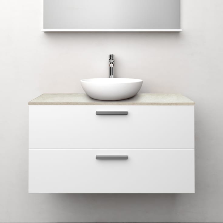 Westerbergs Jord servantskap, 100x45.3 cm, hvit