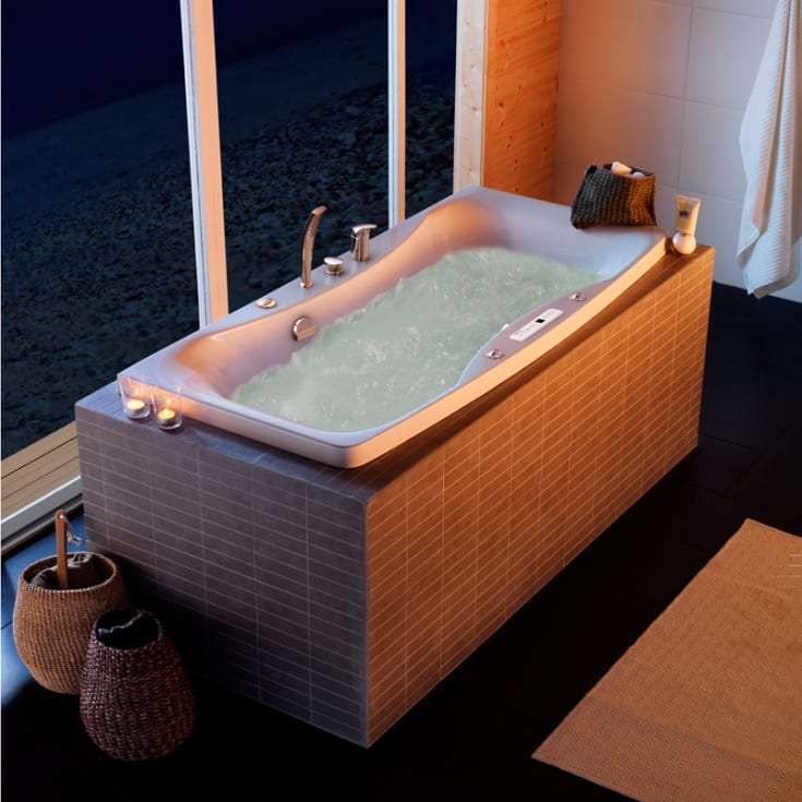 Westerbergs Ocean 150SQ Executive boblebad, 1475x700 mm, akryl, hvit