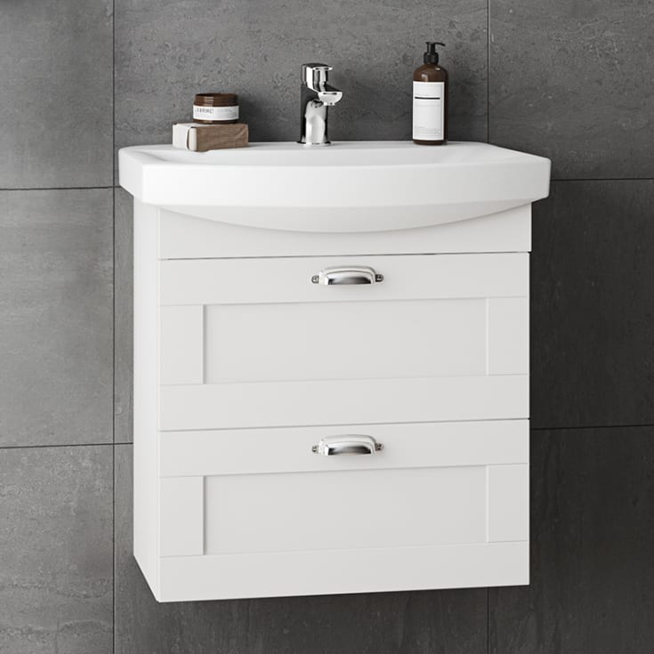 Westerbergs Lykka servantskap, 55,2x57,5 cm, hvit