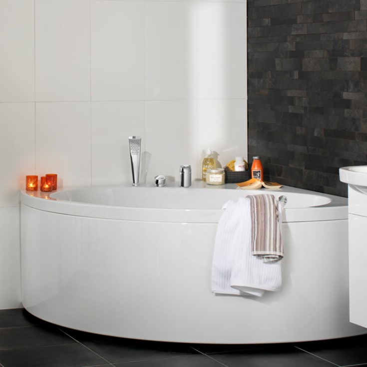 Westerbergs Norden 140C Superior Soft boblebad, hjørne, 1400x1400 mm, akryl, hvit