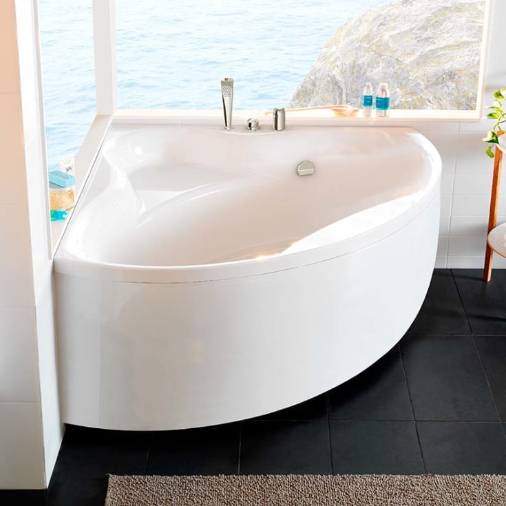 Westerbergs Ocean 140C badekar, hjørne, 1375x1375 mm, akryl, hvit