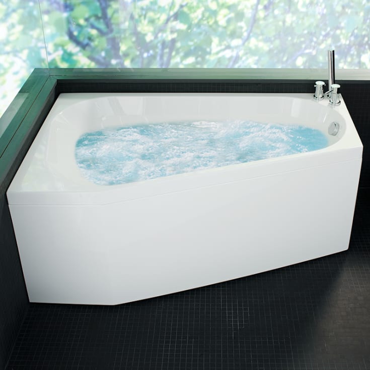 Westerbergs Motion 160R Comfort boblebad, 1580x1000 mm, høyre, akryl, hvit