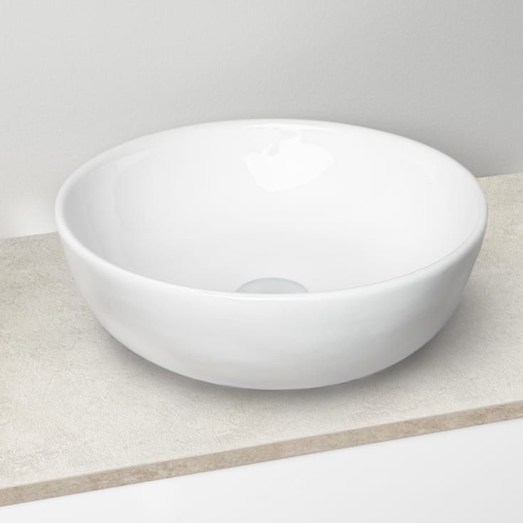 Westerbergs Skina toppmontert servant, uten overløp, Ø40,5 cm, Hvit