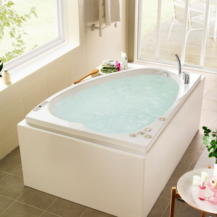 Westerbergs Norden 160L Duo Superior soft boblebad, 1570x1150 mm, venstre, akryl, hvit