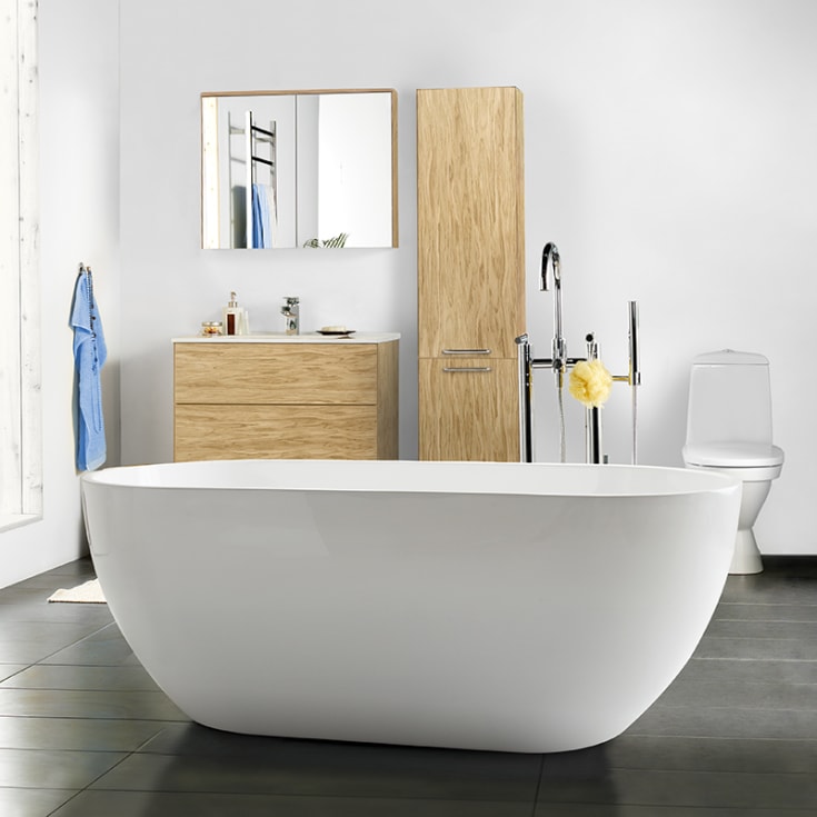 Westerbergs Sense badekar, 160x73 cm, hvit