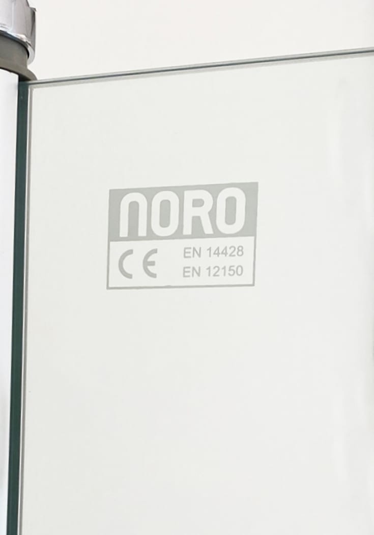 Noro Fix Trend dusjhjørne, 90x90 cm, klart glass, aluminium profil