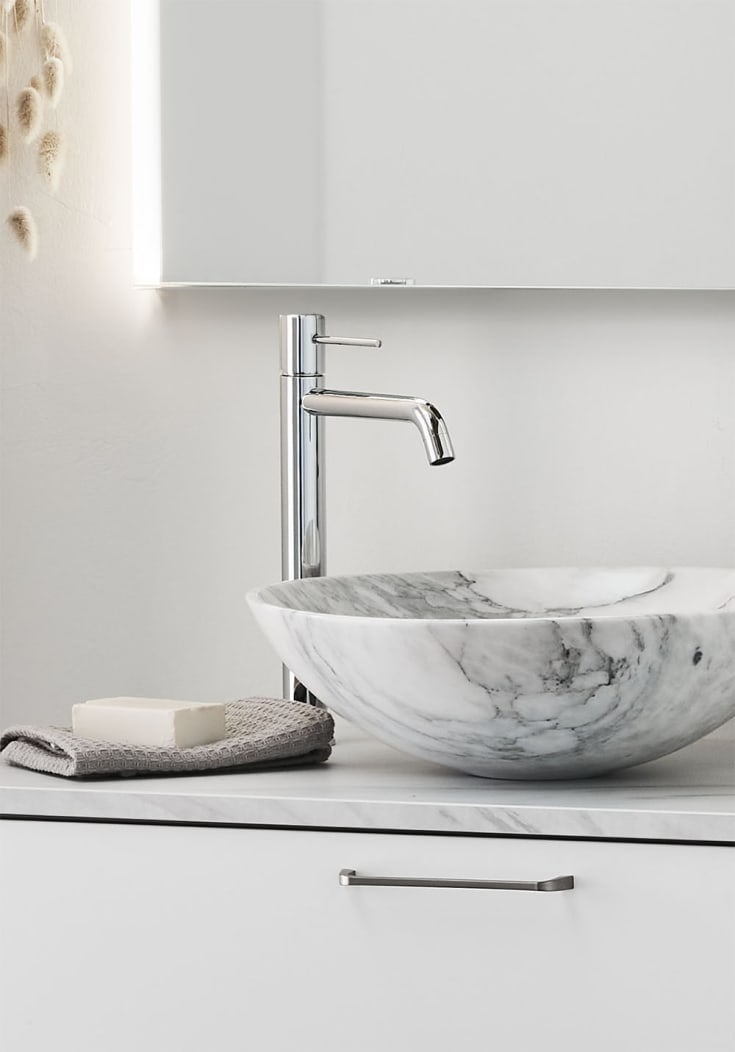 Noro Vogue servantbatteri, krom