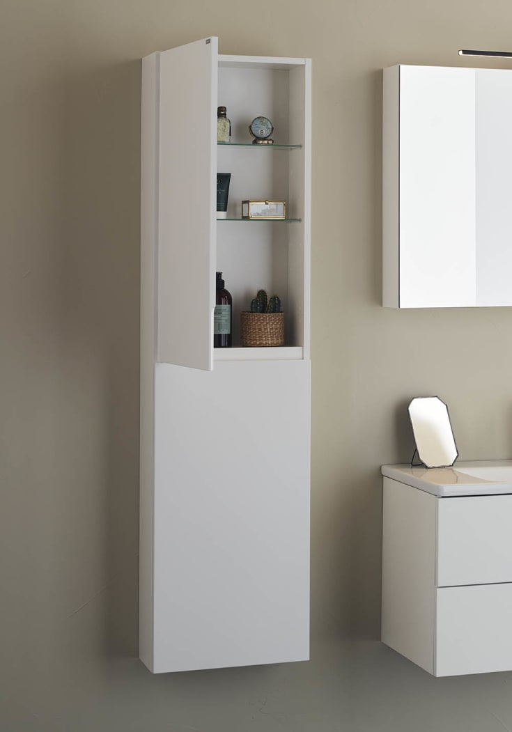 Noro Flex Compact City/Studio høyskap, dybde 20 cm, matt hvit