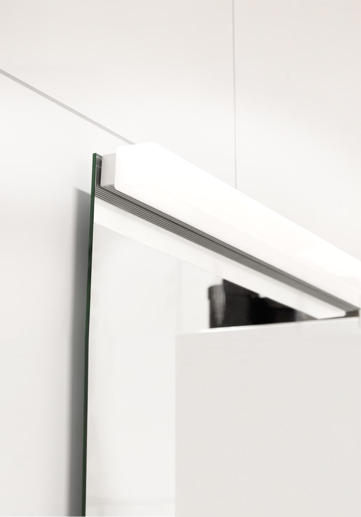 Noro Flex led-belysningsprofil, 900x40 mm, krom