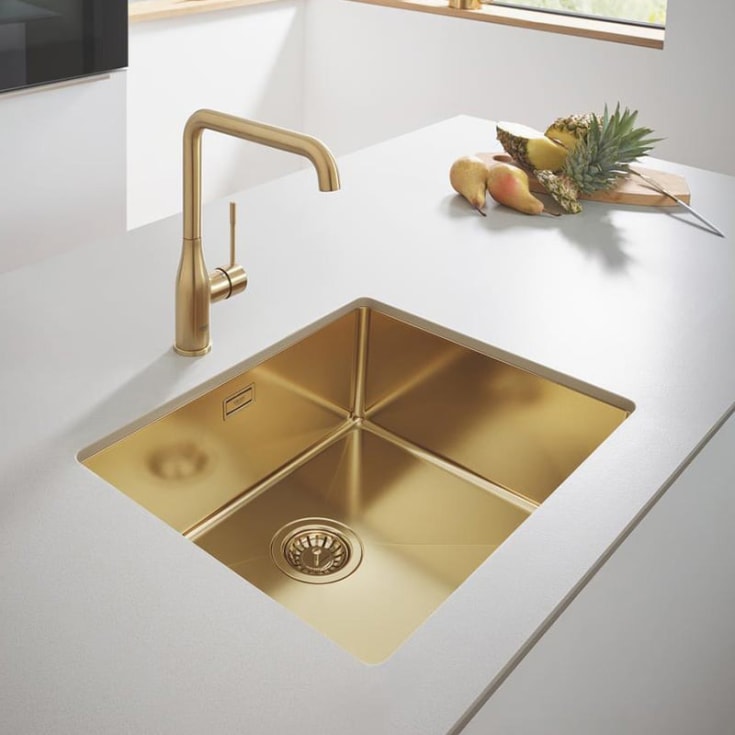 Grohe K700 køkkenvask, 45x55 cm, messing