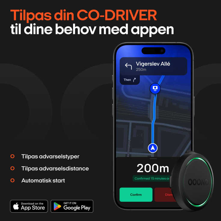 Ooono Co-driver No1 hastighetsvarsler