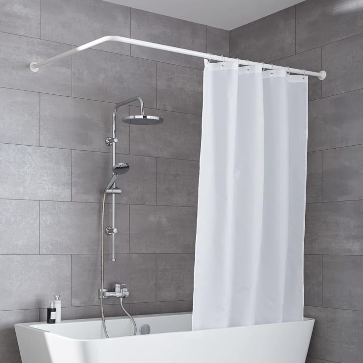 Kleine Wolke Universal badeforhængsstang, 90x90 cm, hvid