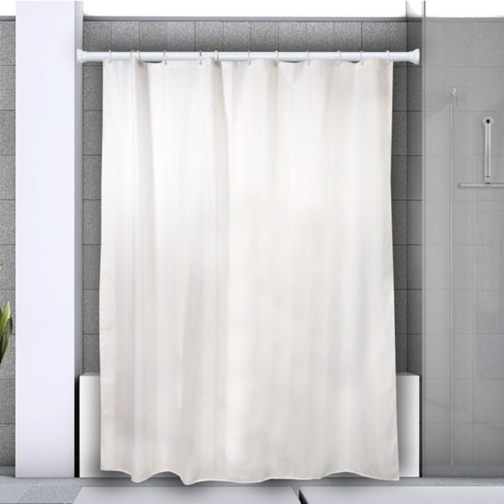 Spirella Magic duschdrapperistång, 75-125 cm, vit