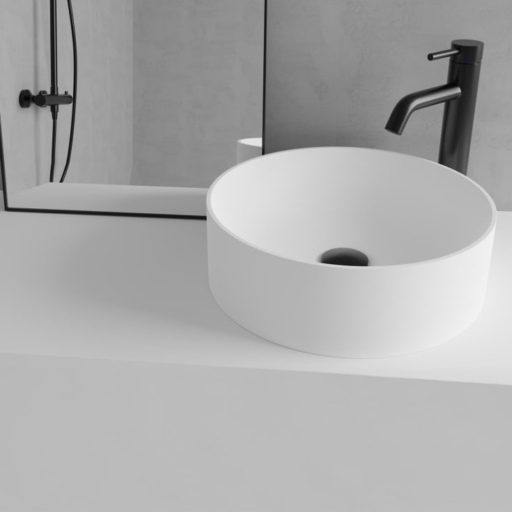 Scandtap Wave High tvättställsblandare, borstad svart