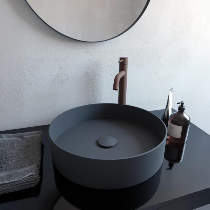 Scandtap Rare R tvättställ, Ø37,5 cm, matt grå