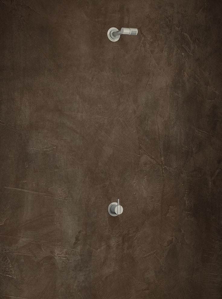 Vola 281 dusjbatteri, med hodedusj, standard grep, rustfritt