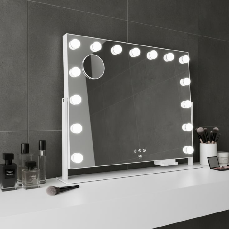 Wilfa EC Star MI2W-D58 makeup spejl med lys, 64x50,3 cm, hvid