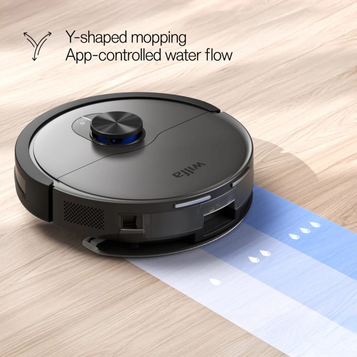 Wilfa Innobot RVC-B4LIN robotstøvsuger, gulvvask, 4000 PA, sort