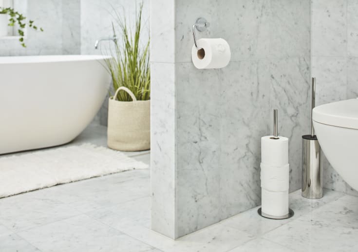 Smedbo Outline toiletbørste, poleret rustfrit stål