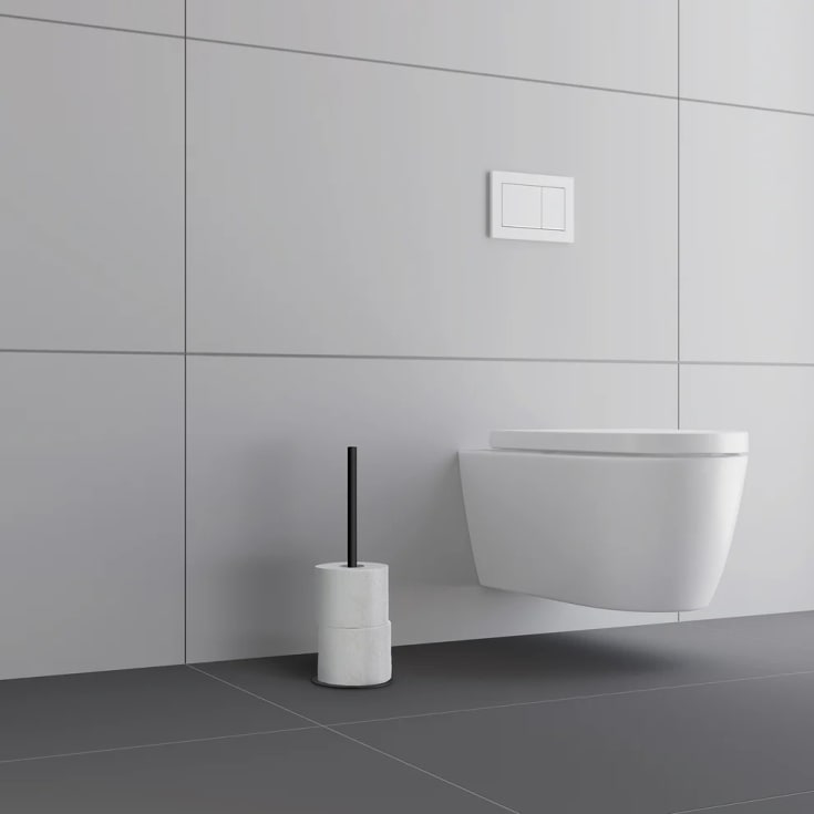 Smedbo Outline reservepapirholder, sort